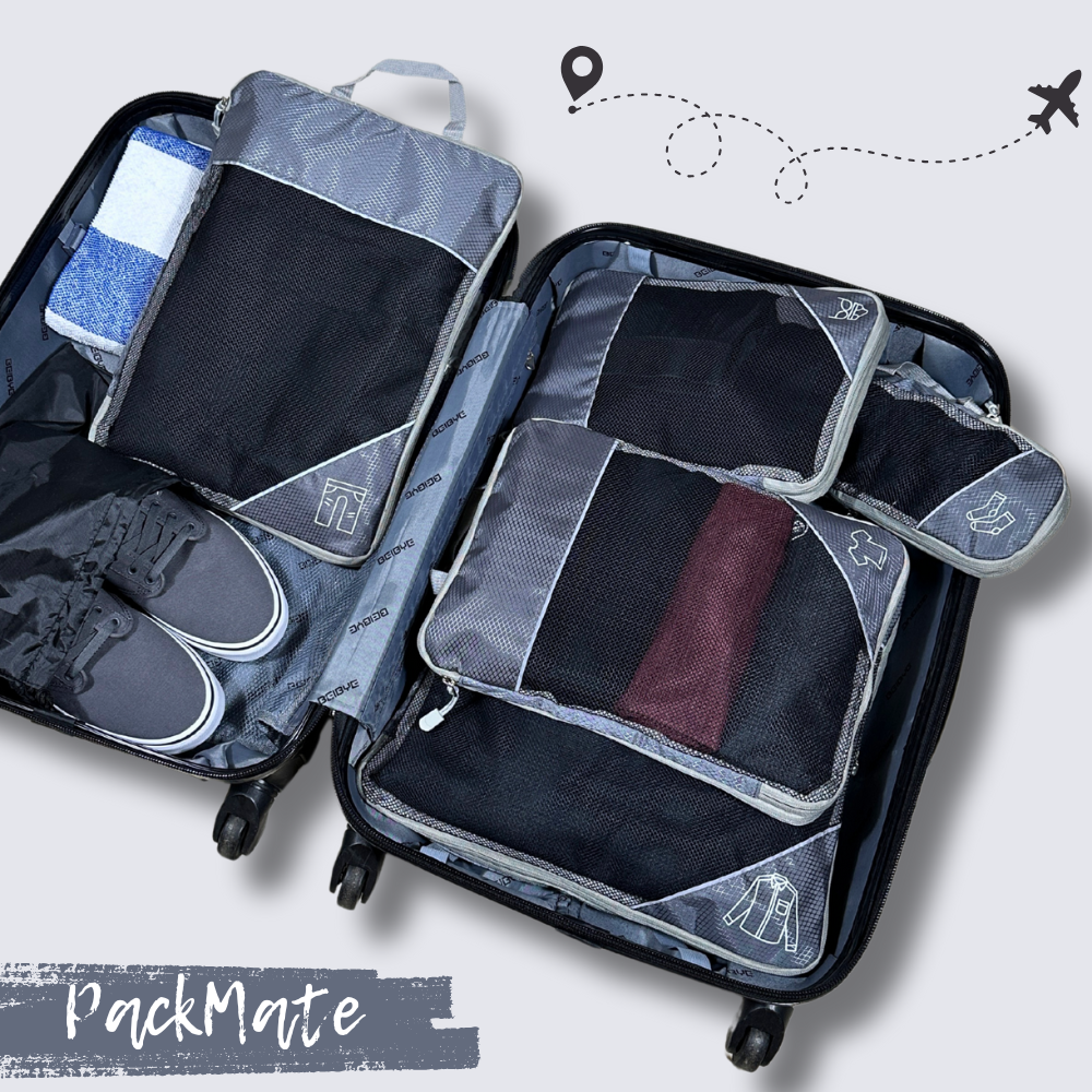 PackMate - 6 stk. sæt komprimerbar taske
