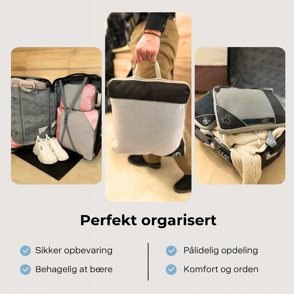 PackMate - 6 stk. sæt komprimerbar taske