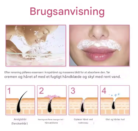 HairErase™ Hormonbaseret hårfjerner... Begrænset lagerbeholdning i Danmark!