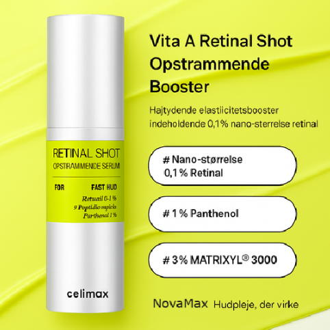 NovaMax™ Retinol Shot- strålende hudpositionering.