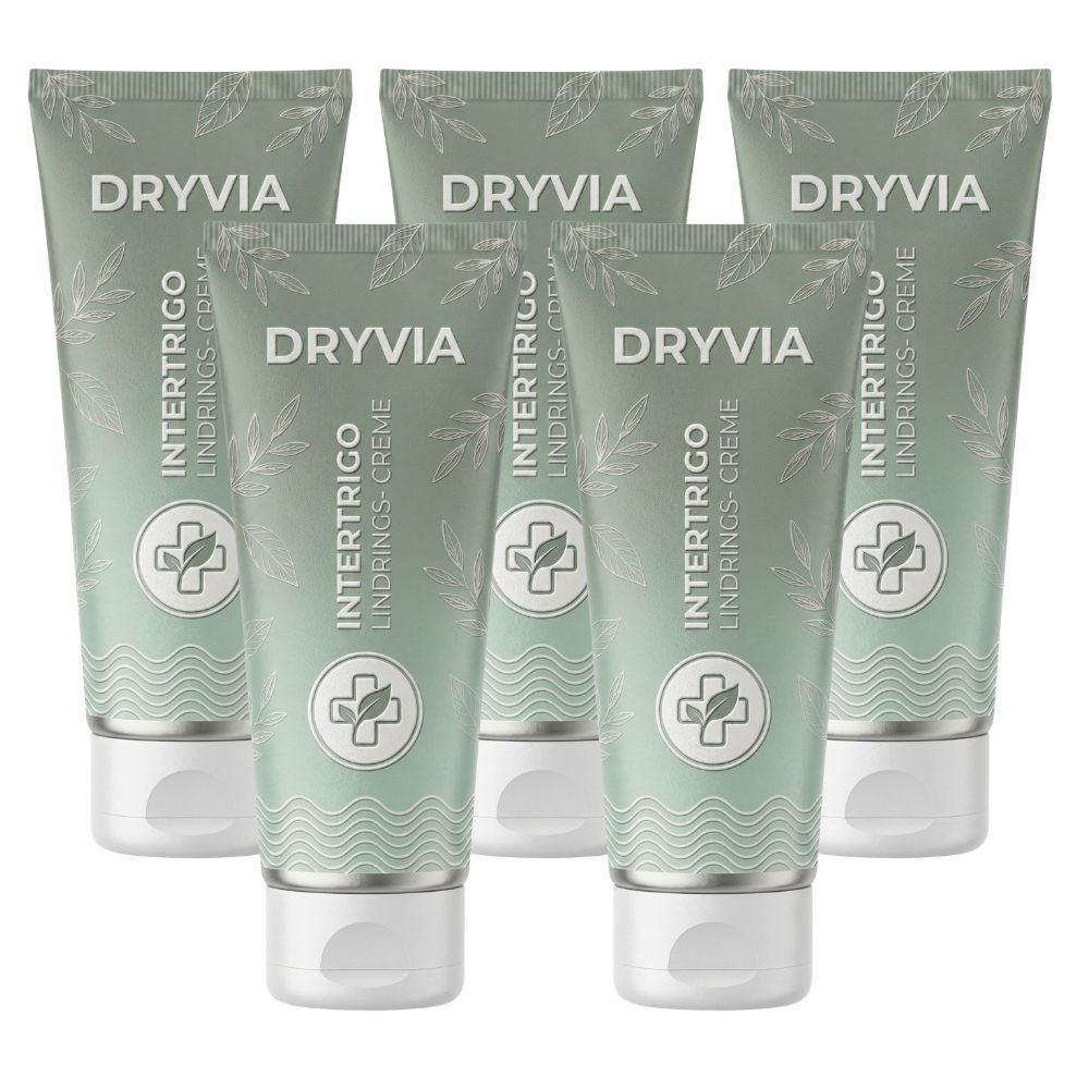Dryvia Intertrigo Lindrings Creme behandler 99% af udslæt i hudfolder fra første påføring