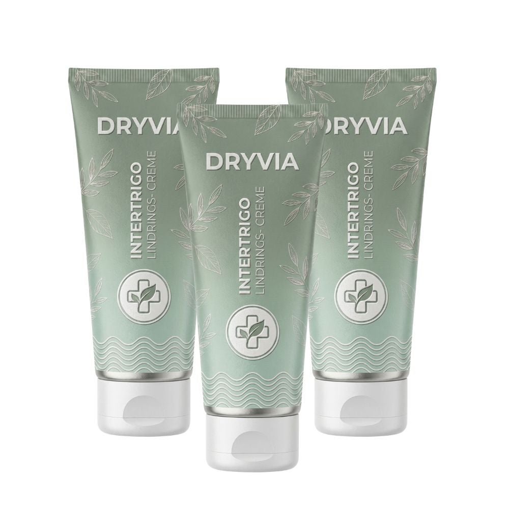 Dryvia Intertrigo Lindrings Creme behandler 99% af udslæt i hudfolder fra første påføring
