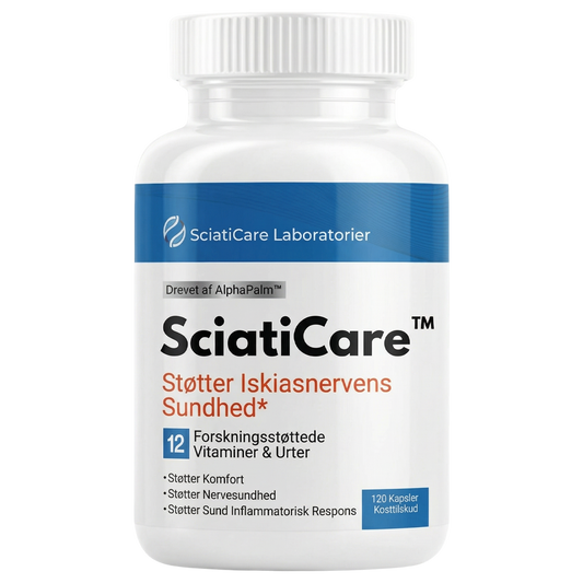 SciatiCare™ Relief-kosttilskud | Få bugt med den brændende iskiassmerter på bare 7 dage med 2 kapsler om dagen!