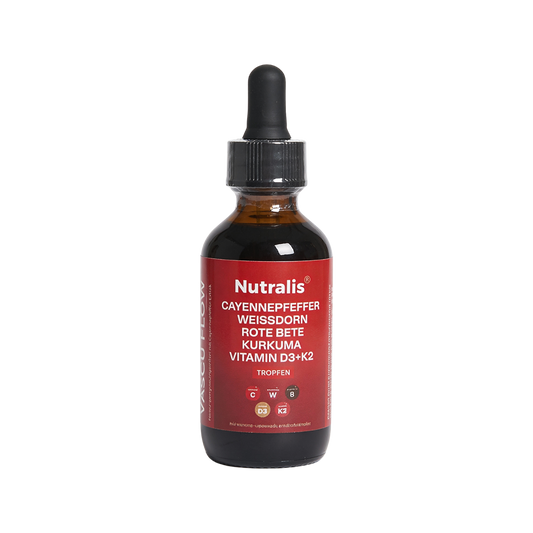 Nutralis Vascu-Flow™| Naturligt udviklet formel med udvalgte næringsstoffer til hjerte-kar-funktionen – ideel til et aktivt hverdagsliv.