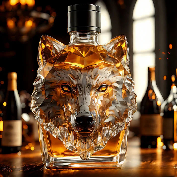 Wolf Whiskey Flaske™ | Ikonisk og Unikt Design til Whiskeyelskere