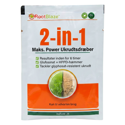 RootBlaze™ 2-i-1 ukrudtsmiddel med maksimal effekt | Se ukrudtet dø på bare 6 timer!