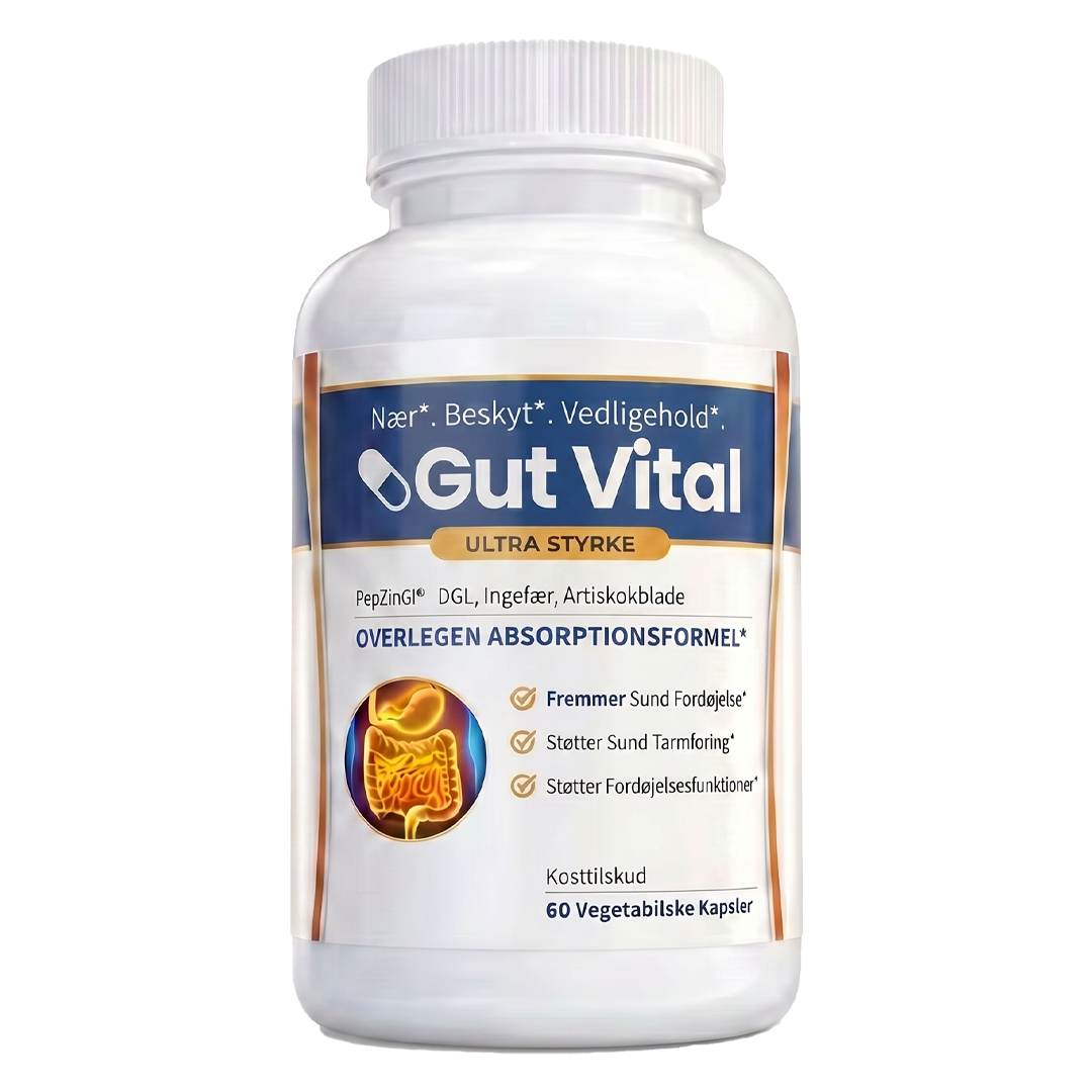 Gut Vital™ Kosttilskud | Genopretter En Rolig Fordøjelse Og Stopper Sure Opstød