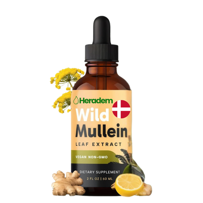 Heradem™ Mullein Lung Drops | Fjerner 87 % af slim i lungerne på 5 dage – ånd frit og ubesværet igen