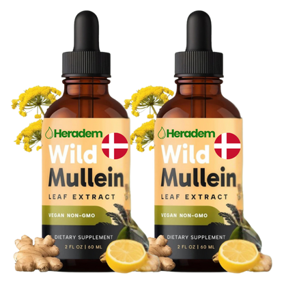 Heradem™ Mullein Lung Drops | Fjerner 87 % af slim i lungerne på 5 dage – ånd frit og ubesværet igen