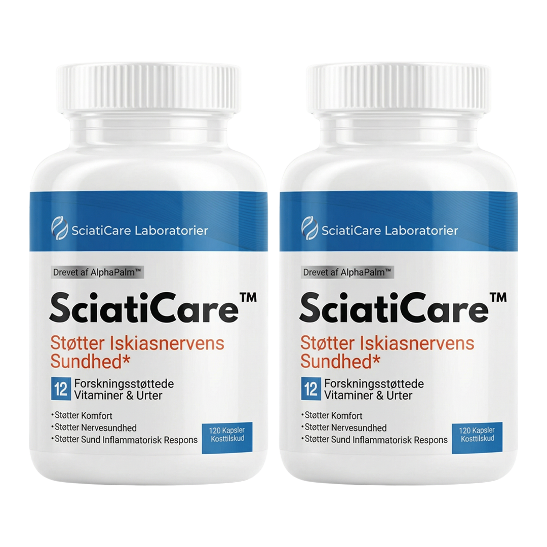 SciatiCare™ Relief-kosttilskud | Få bugt med den brændende iskiassmerter på bare 7 dage med 2 kapsler om dagen!