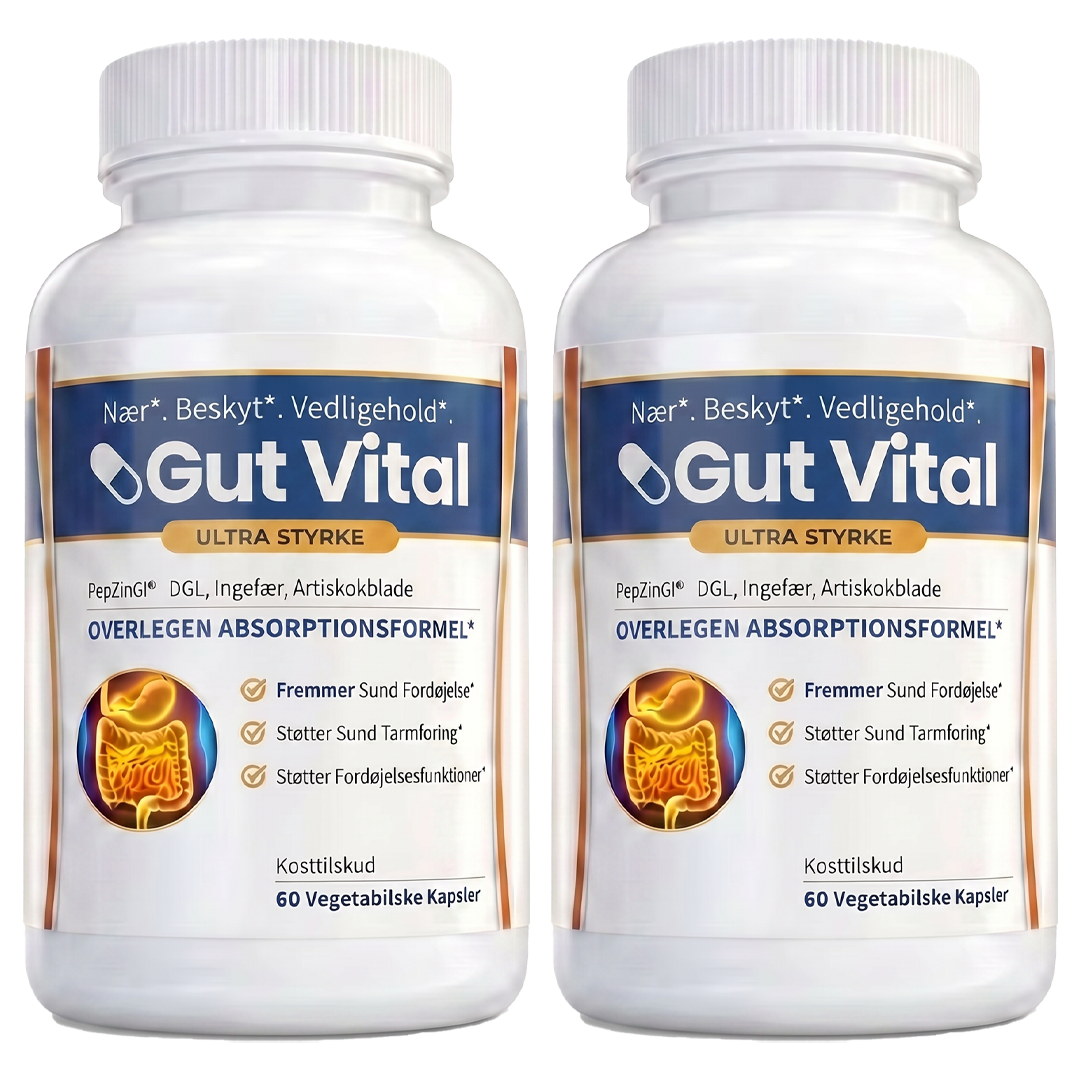 Gut Vital™ Kosttilskud | Genopretter En Rolig Fordøjelse Og Stopper Sure Opstød