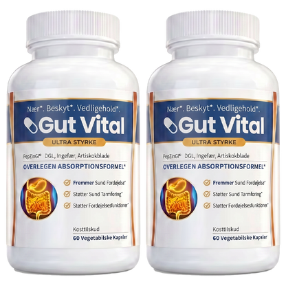 Gut Vital™ Kosttilskud | Genopretter En Rolig Fordøjelse Og Stopper Sure Opstød