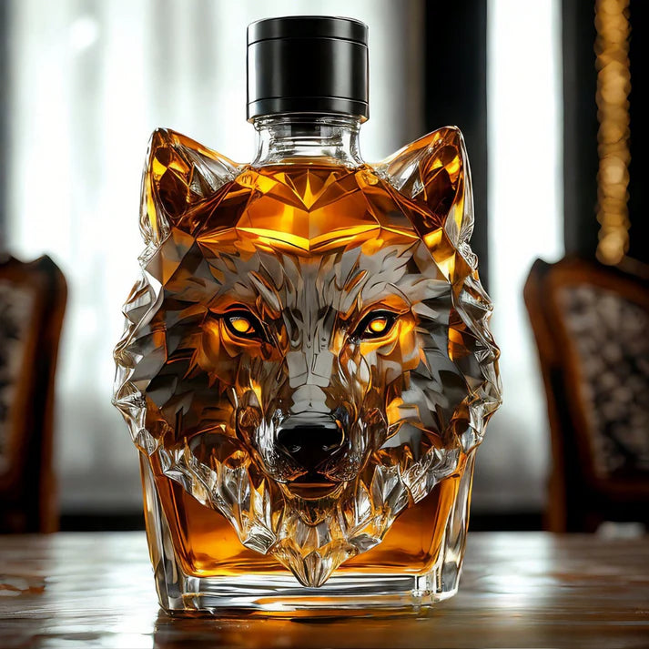 Wolf Whiskey Flaske™ | Ikonisk og Unikt Design til Whiskeyelskere