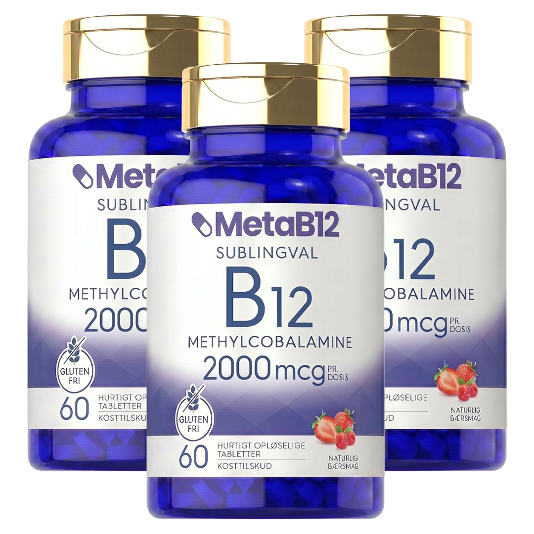 MetaB12 | Det eneste B12, der fuldstændig omgår dine tarme — det smelter under tungen og går direkte ind i din blodbane.