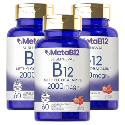 MetaB12 | Det eneste B12, der fuldstændig omgår dine tarme — det smelter under tungen og går direkte ind i din blodbane.