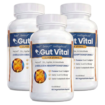 Gut Vital™ Kosttilskud | Genopretter En Rolig Fordøjelse Og Stopper Sure Opstød