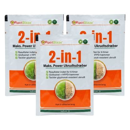 RootBlaze™ 2-i-1 ukrudtsmiddel med maksimal effekt | Se ukrudtet dø på bare 6 timer!