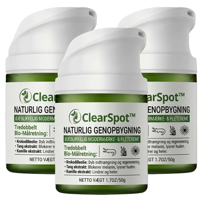 ClearSpot™ Creme | Fjerner alderspletter og modermærker på 36 timer — Før dit selvbillede dør