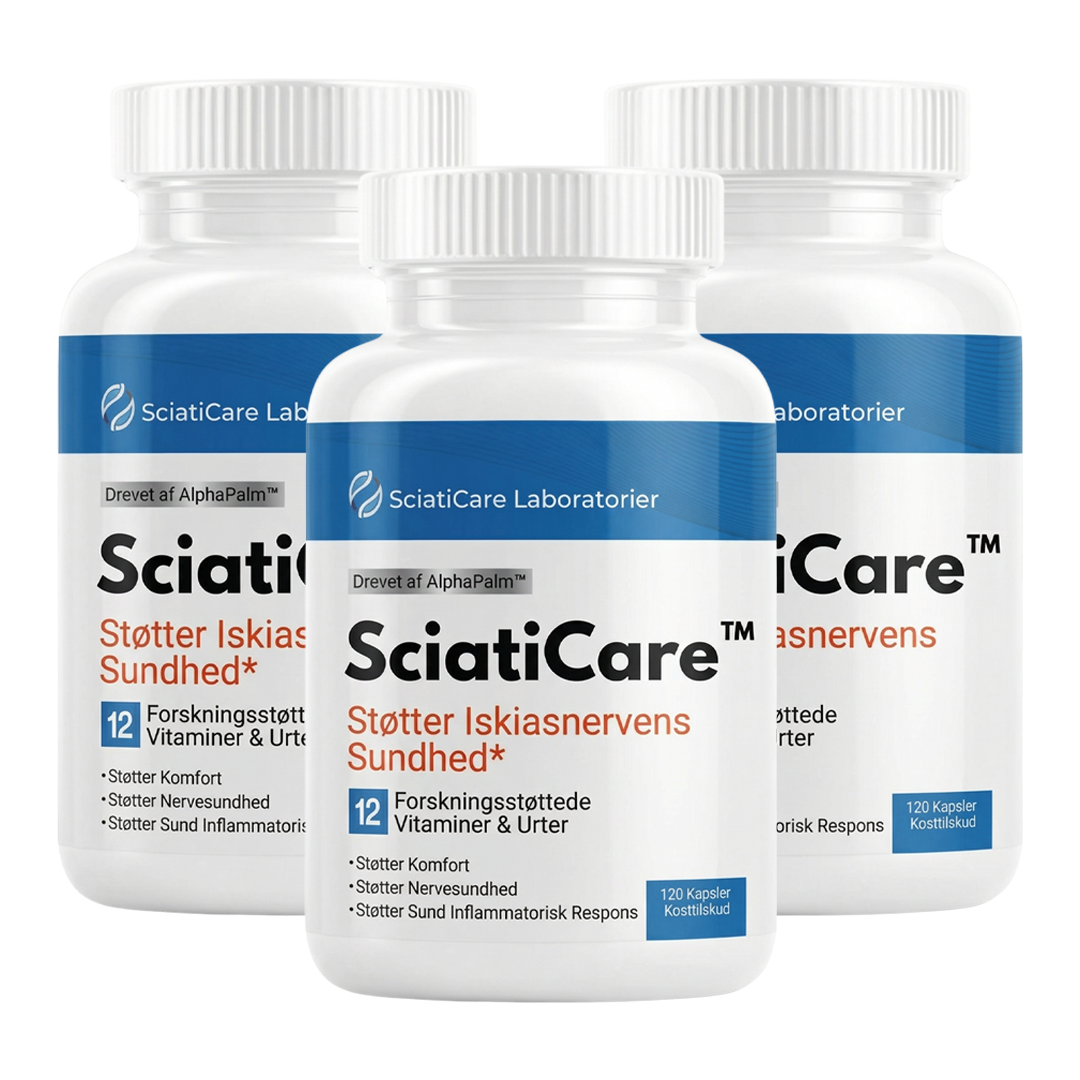 SciatiCare™ Relief-kosttilskud | Få bugt med den brændende iskiassmerter på bare 7 dage med 2 kapsler om dagen!