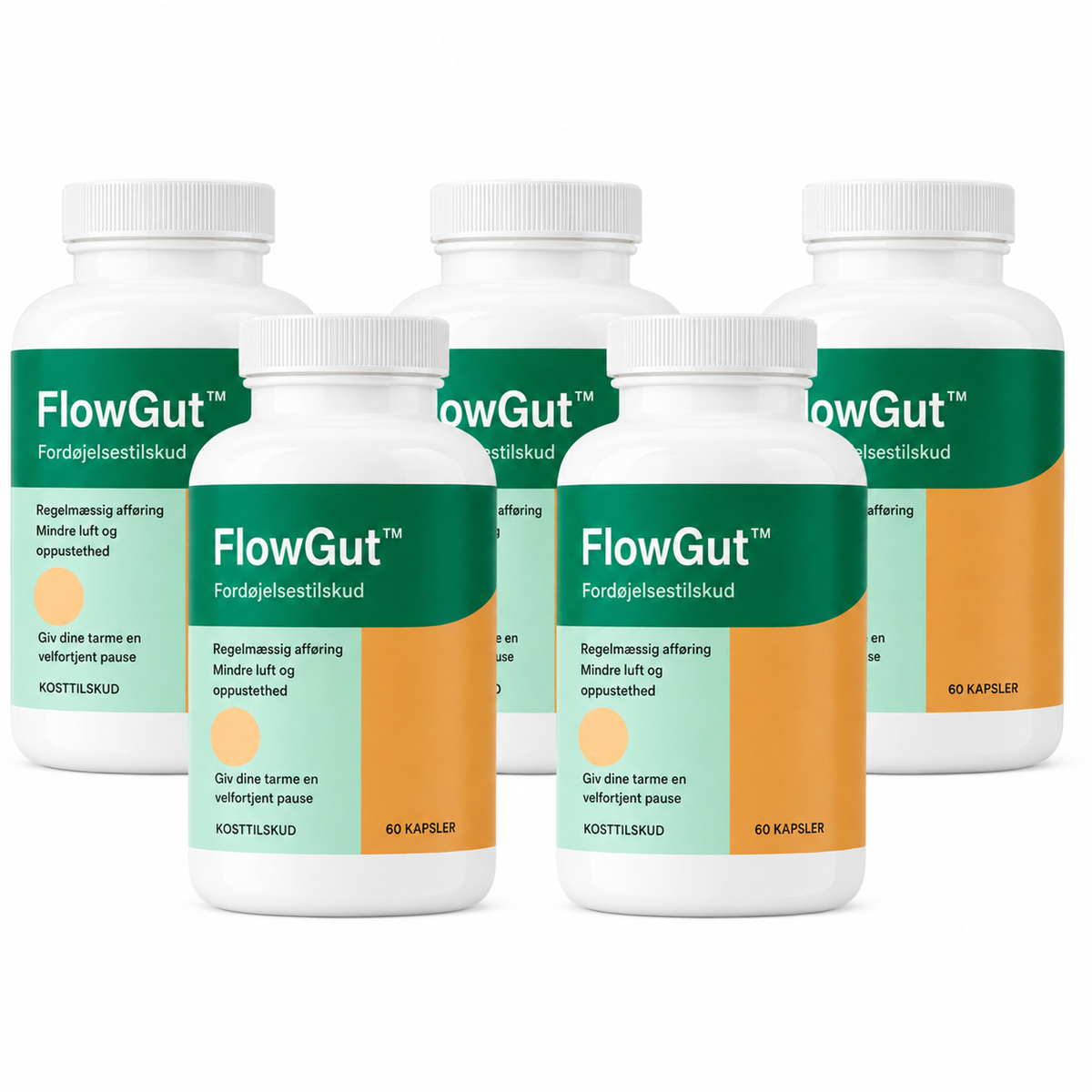 FlowGut™ kapsler | Slip for oppustetheden og tab op til 4,5 kg på bare 7 dage!