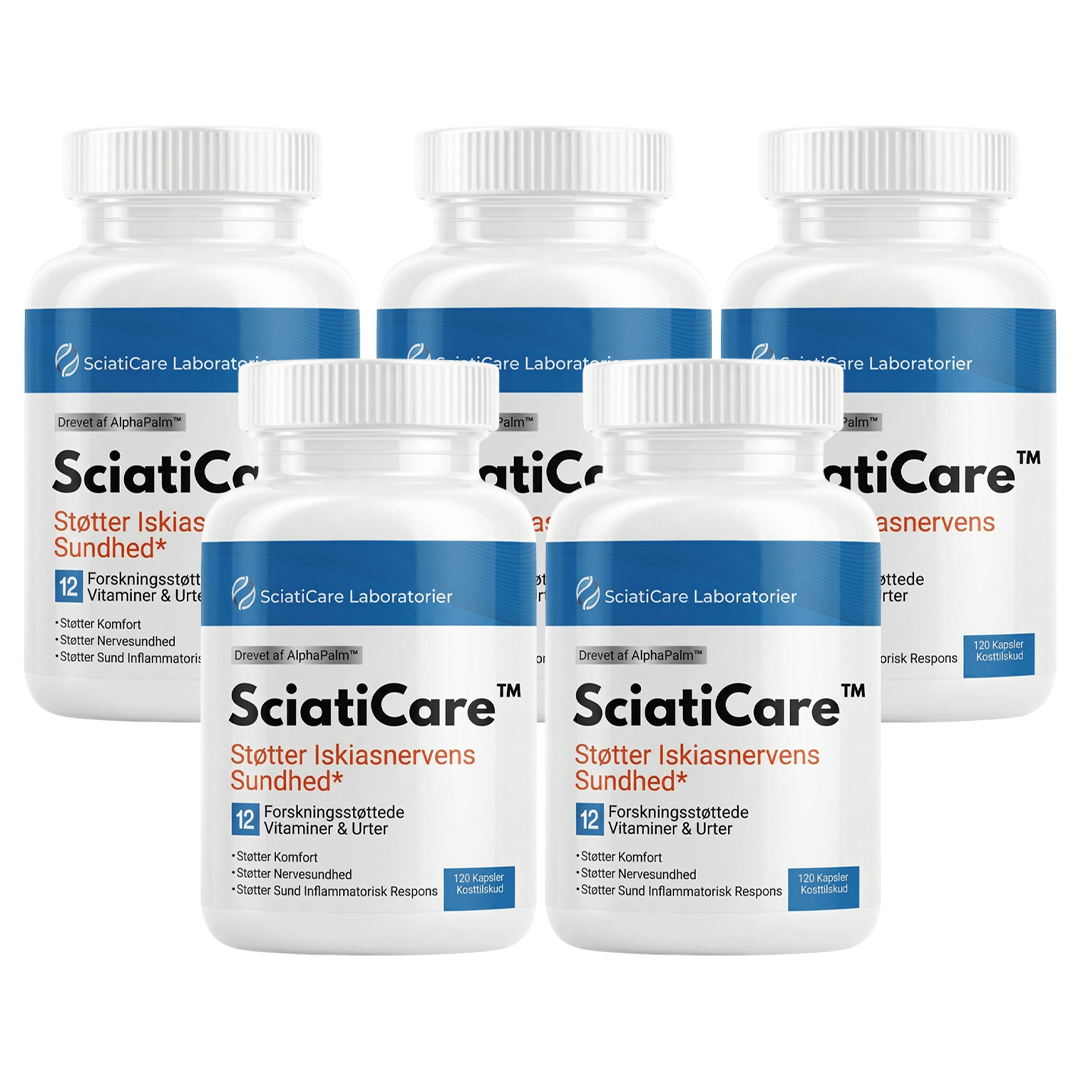 SciatiCare™ Relief-kosttilskud | Få bugt med den brændende iskiassmerter på bare 7 dage med 2 kapsler om dagen!