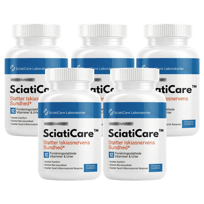 SciatiCare™ Relief-kosttilskud | Få bugt med den brændende iskiassmerter på bare 7 dage med 2 kapsler om dagen!