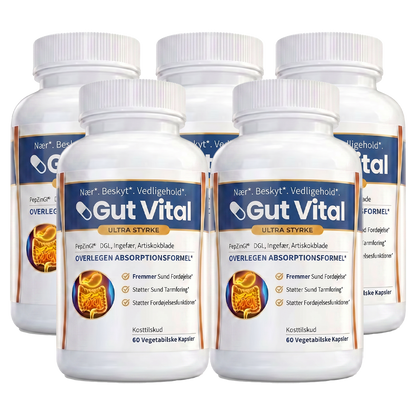 Gut Vital™ Kosttilskud | Genopretter En Rolig Fordøjelse Og Stopper Sure Opstød