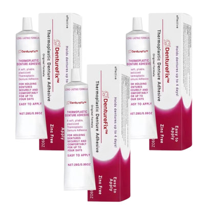 DentureFix™ klæbegel og protesefikser | Sikrer 95% af proteser fast og forhindrer irritation, så du får et bekymringsfrit smil på bare 7 dage