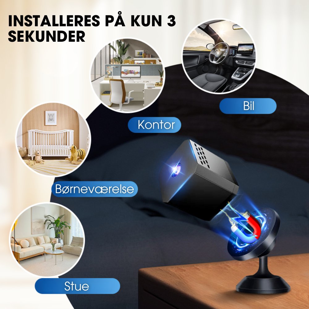 NovaGuard™ – Mini trådløst HD-sikkerhedskamera – fungerer uden Wi-Fi