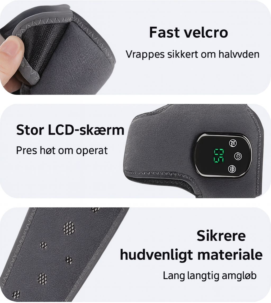 NovaRelief™ - 3-i-1 Fodterapi-Massager – Varme, Massage & Kompression mod smerter