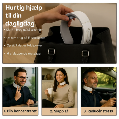 NovaNakke™ | Afslap din nakke på 15 minutter – lindring med EMS, varme og TENS-teknologi