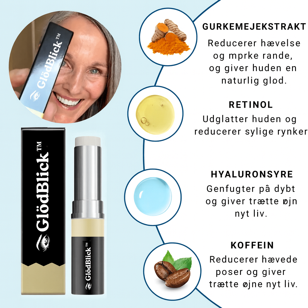 GlödBlick™ | Reducer øjenposer og rynker på 24 timer – anbefalet af hudlæger