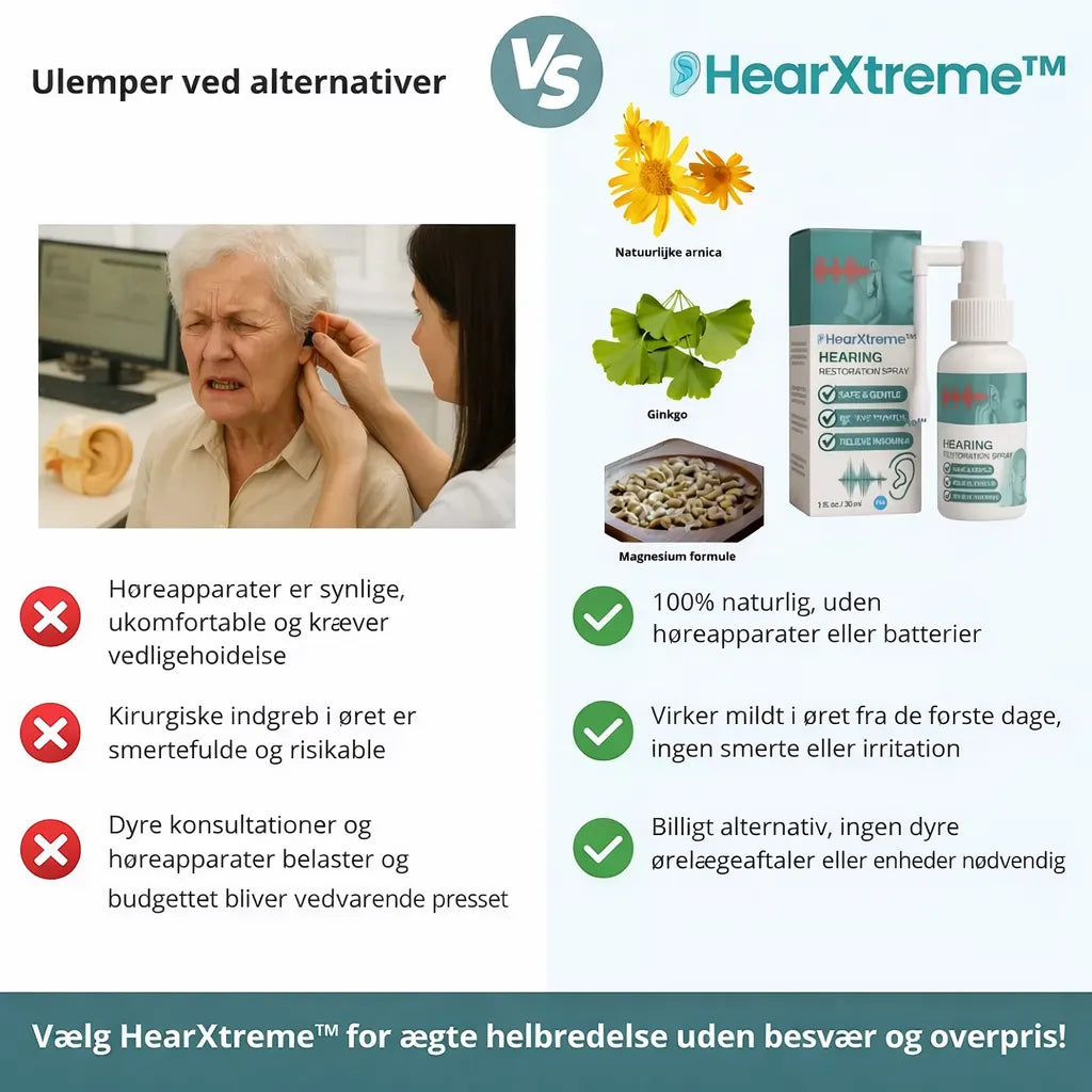 HearXtreme™ | Naturlig pleje til øregangene og bedre hørelse