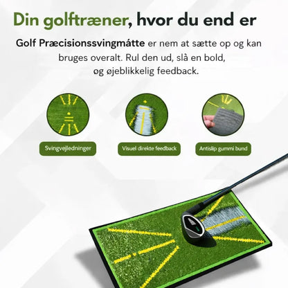 Golf Præcisionssvingmåtte | Få fuld kontrol over dit golfsving