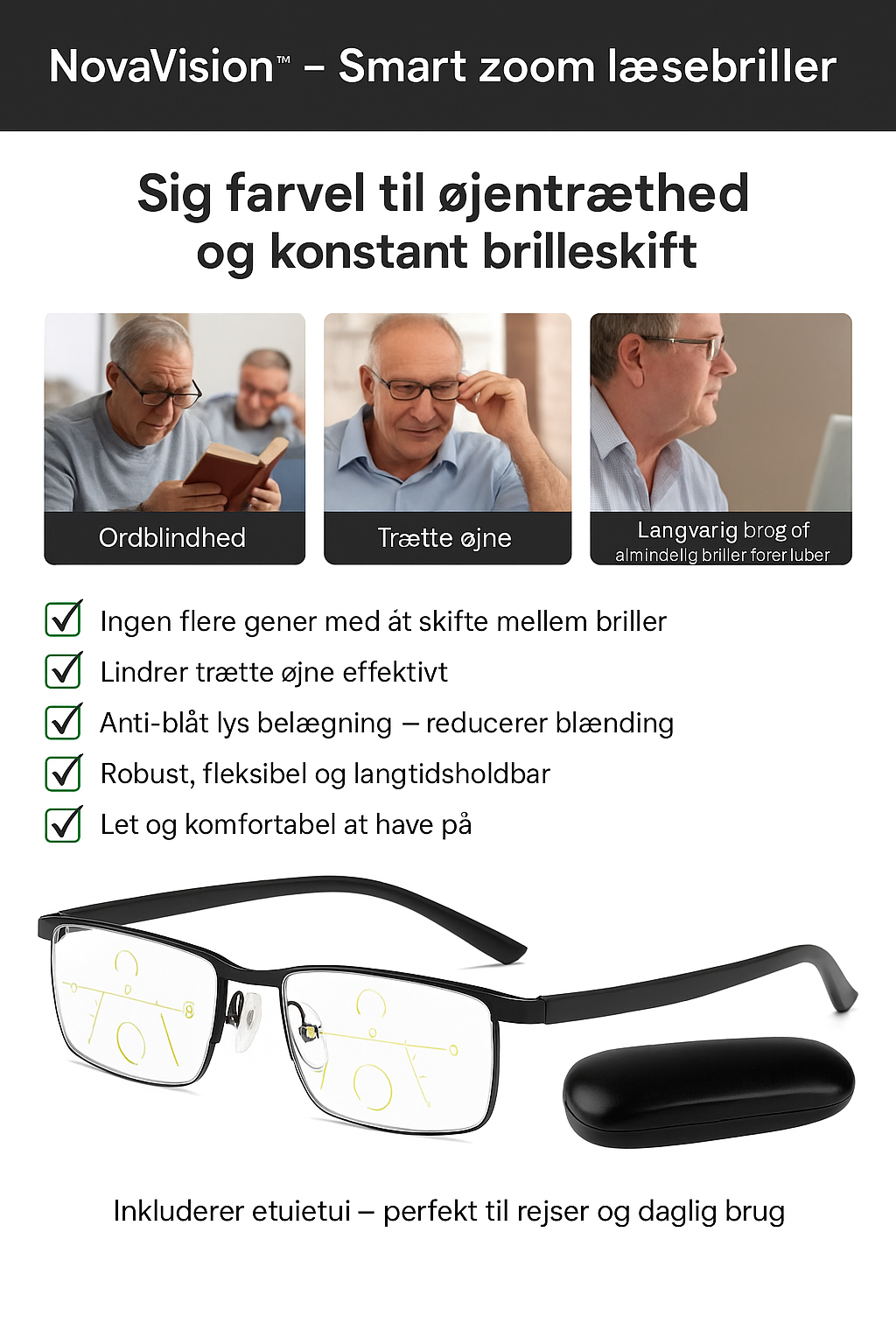 NovaVision™ – Ét brille. Perfekt syn. Altid.