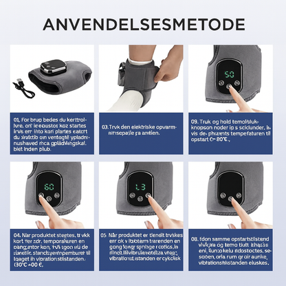NovaRelief™ - 3-i-1 Fodterapi-Massager – Varme, Massage & Kompression mod smerter