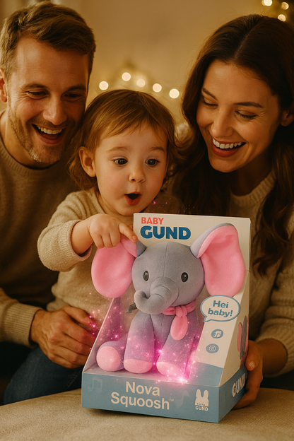 Nova Squoosh™ – din musikalske baby-elefantven med varme kram