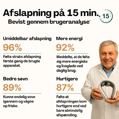 NovaNakke™ | Afslap din nakke på 15 minutter – lindring med EMS, varme og TENS-teknologi