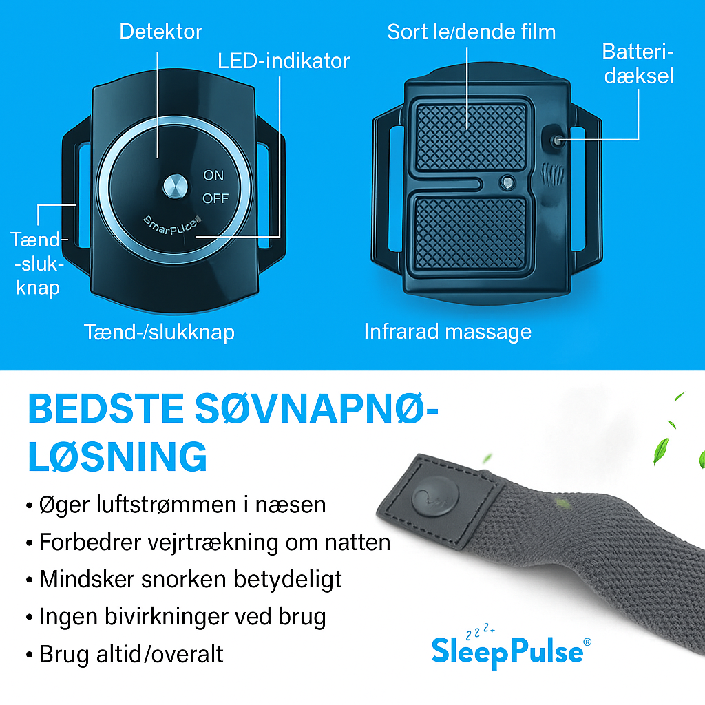 SleepPulse™ – Stop Snorken & Sov Roligt Hele Natten