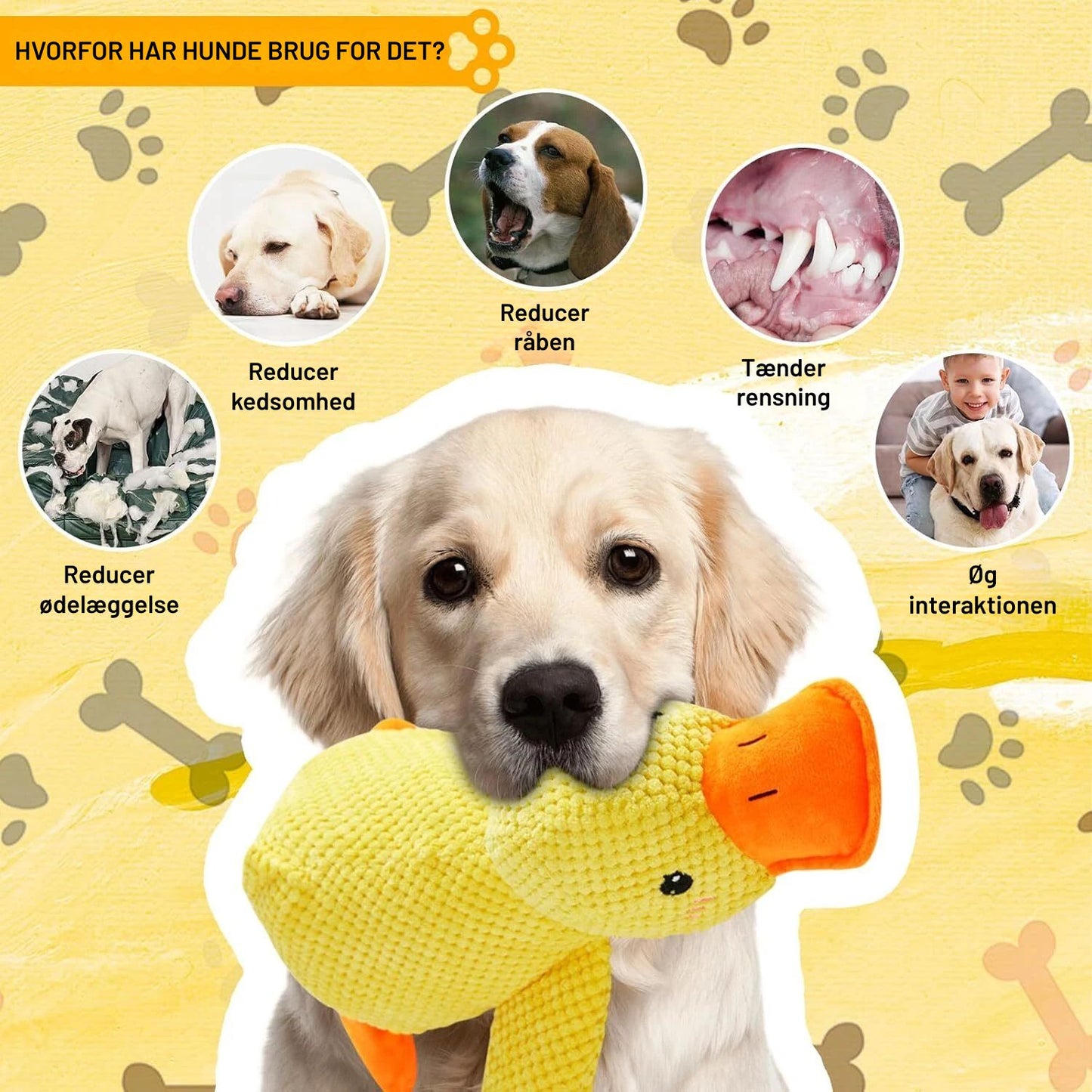 NovaDuckie™ | Det beroligende krammedyr, der giver din hund ro på få minutter