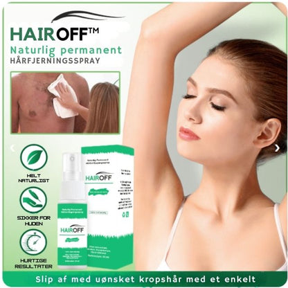 HairOff Spray™ | Naturlig Permanent Hårfjerning – Glat Og Silkeblød Hud På Sekunder