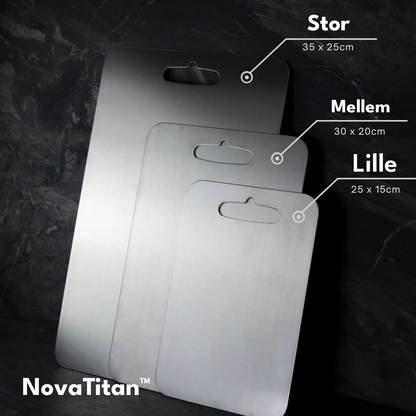 Nova Titan™ – Skærebræt i Titanium i Professionel Kvalitet til Kokkene og Hjemmekøkkener