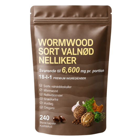 WormWood™ | Sig farvel til oppustethed, uforklarlig træthed og mental tåge. Et fordøjelsessystem endelig fri for parasitter på 14 dage.