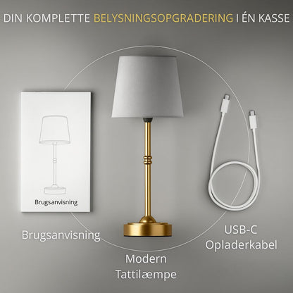 Moderne Bordlampe | Trådløst Varmt LED-Lys i Elegant Italiensk Design