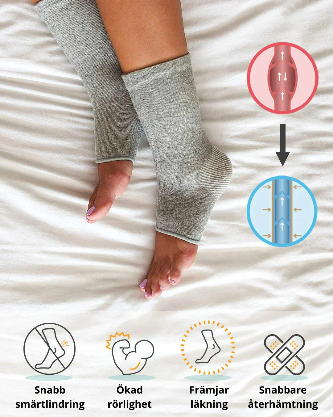 Nova Sock™ - Åndbar Komfort og Fugttransporterende Støtte til Fødderne