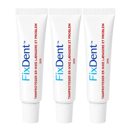 FixDent™ | Få din protese til at sidde med 100 % fast hold