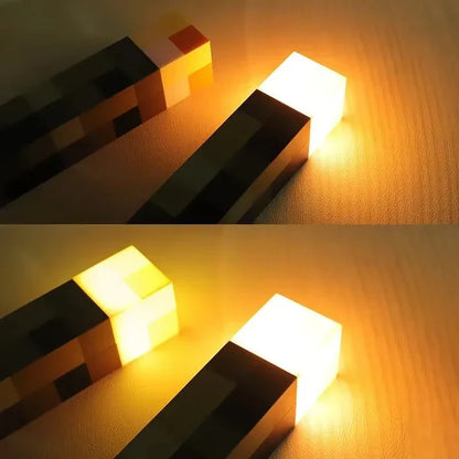 Minecraft Fakkel Lamp | Giver tryghed og glæde ved sengetid