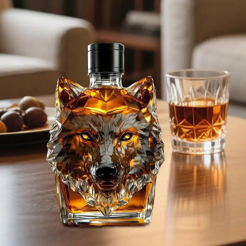 Wolf Whiskey Flaske™ | Ikonisk og Unikt Design til Whiskeyelskere