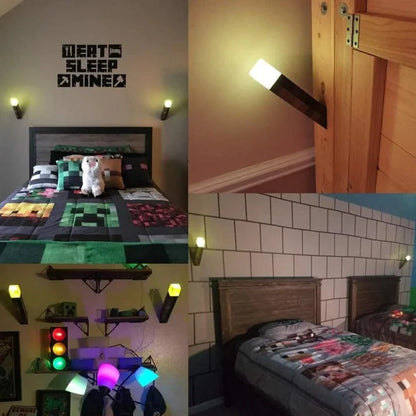 Minecraft Fakkel Lamp | Giver tryghed og glæde ved sengetid